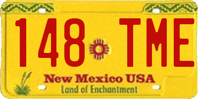 NM license plate 148TME