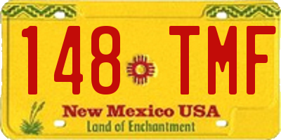 NM license plate 148TMF