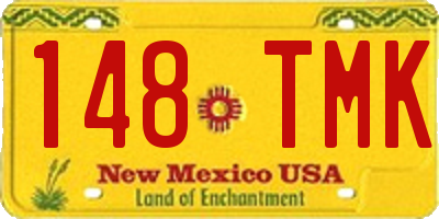NM license plate 148TMK