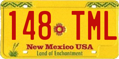 NM license plate 148TML