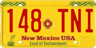 NM license plate 148TNI