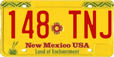 NM license plate 148TNJ