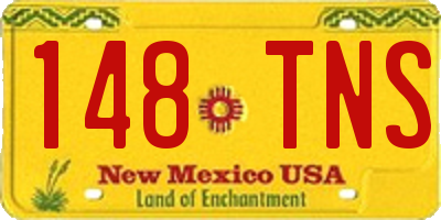 NM license plate 148TNS