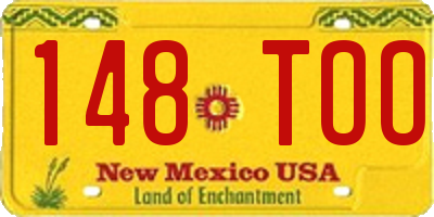 NM license plate 148TOO