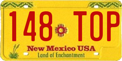 NM license plate 148TOP