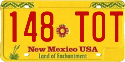 NM license plate 148TOT