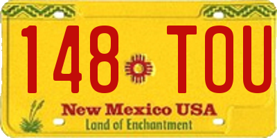 NM license plate 148TOU