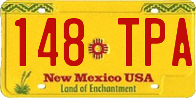 NM license plate 148TPA