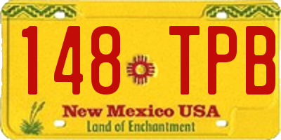 NM license plate 148TPB
