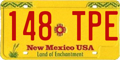 NM license plate 148TPE