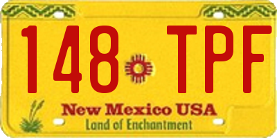 NM license plate 148TPF