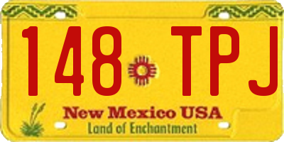 NM license plate 148TPJ