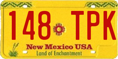 NM license plate 148TPK