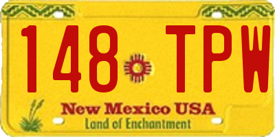 NM license plate 148TPW