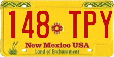 NM license plate 148TPY