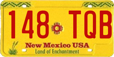 NM license plate 148TQB