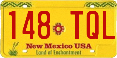 NM license plate 148TQL