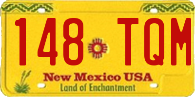 NM license plate 148TQM