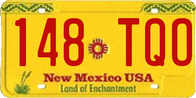 NM license plate 148TQO