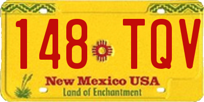 NM license plate 148TQV