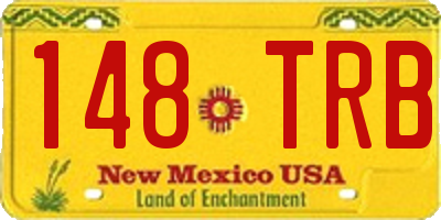 NM license plate 148TRB