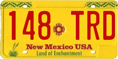 NM license plate 148TRD