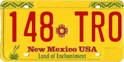 NM license plate 148TRO
