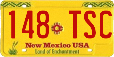 NM license plate 148TSC