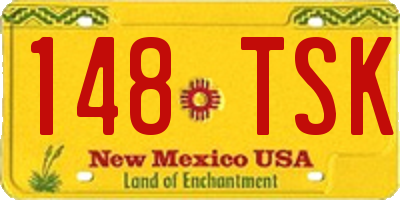 NM license plate 148TSK
