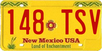 NM license plate 148TSV
