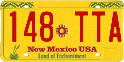 NM license plate 148TTA