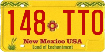 NM license plate 148TTO