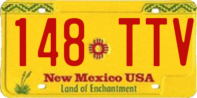 NM license plate 148TTV