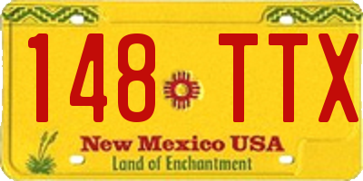 NM license plate 148TTX
