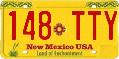 NM license plate 148TTY