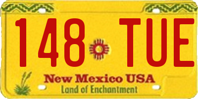 NM license plate 148TUE