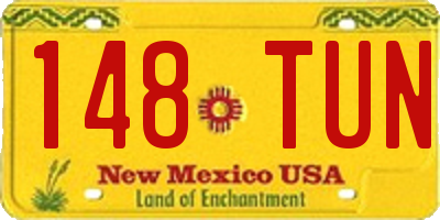 NM license plate 148TUN