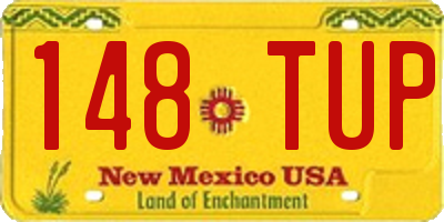 NM license plate 148TUP