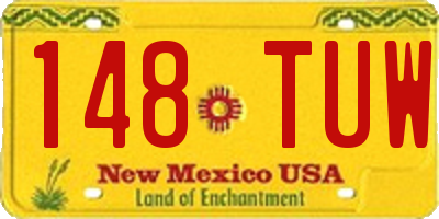 NM license plate 148TUW