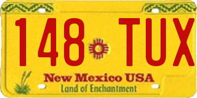 NM license plate 148TUX