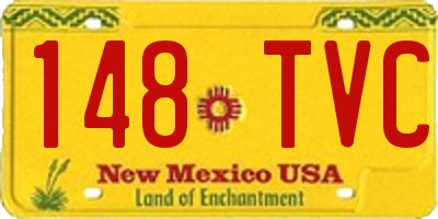 NM license plate 148TVC