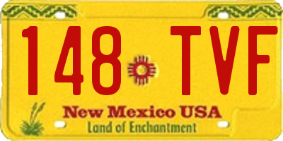 NM license plate 148TVF