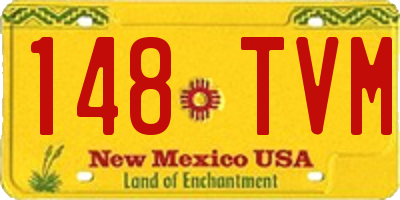 NM license plate 148TVM