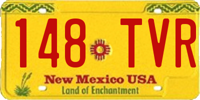 NM license plate 148TVR