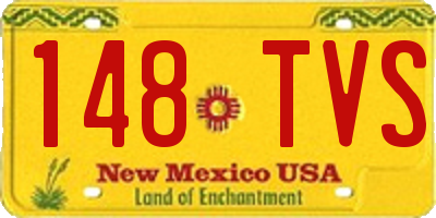 NM license plate 148TVS