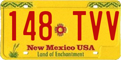 NM license plate 148TVV