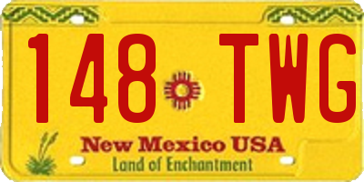 NM license plate 148TWG