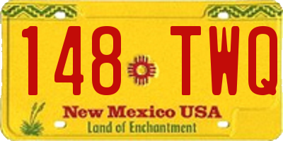 NM license plate 148TWQ