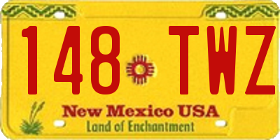 NM license plate 148TWZ