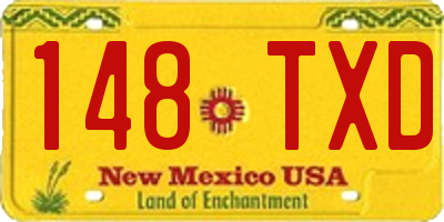 NM license plate 148TXD